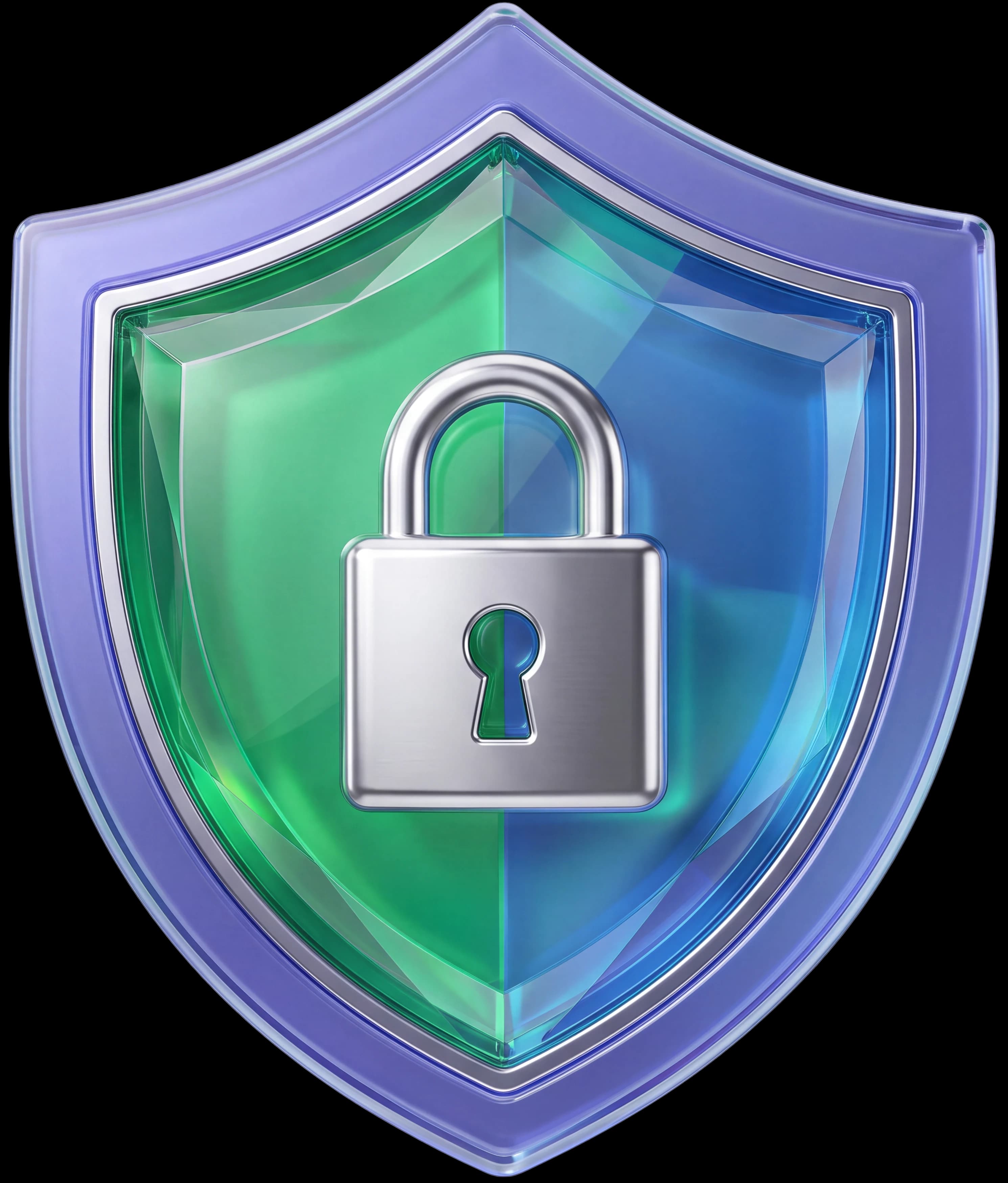 Illustration of a security shield protecting documents